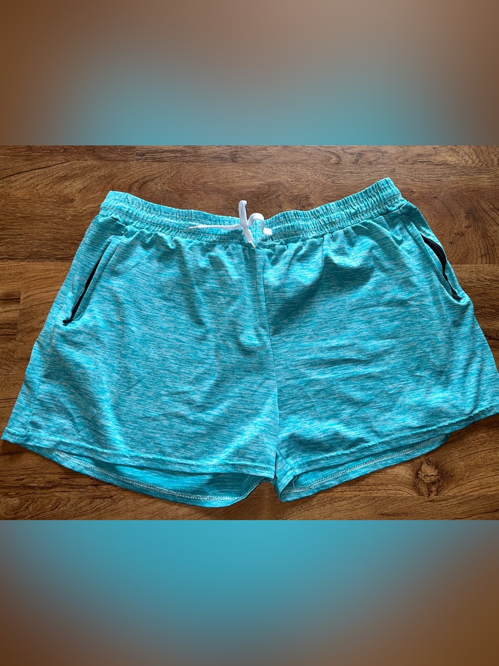 Real Essentials Teal Workout shorts XL women’s